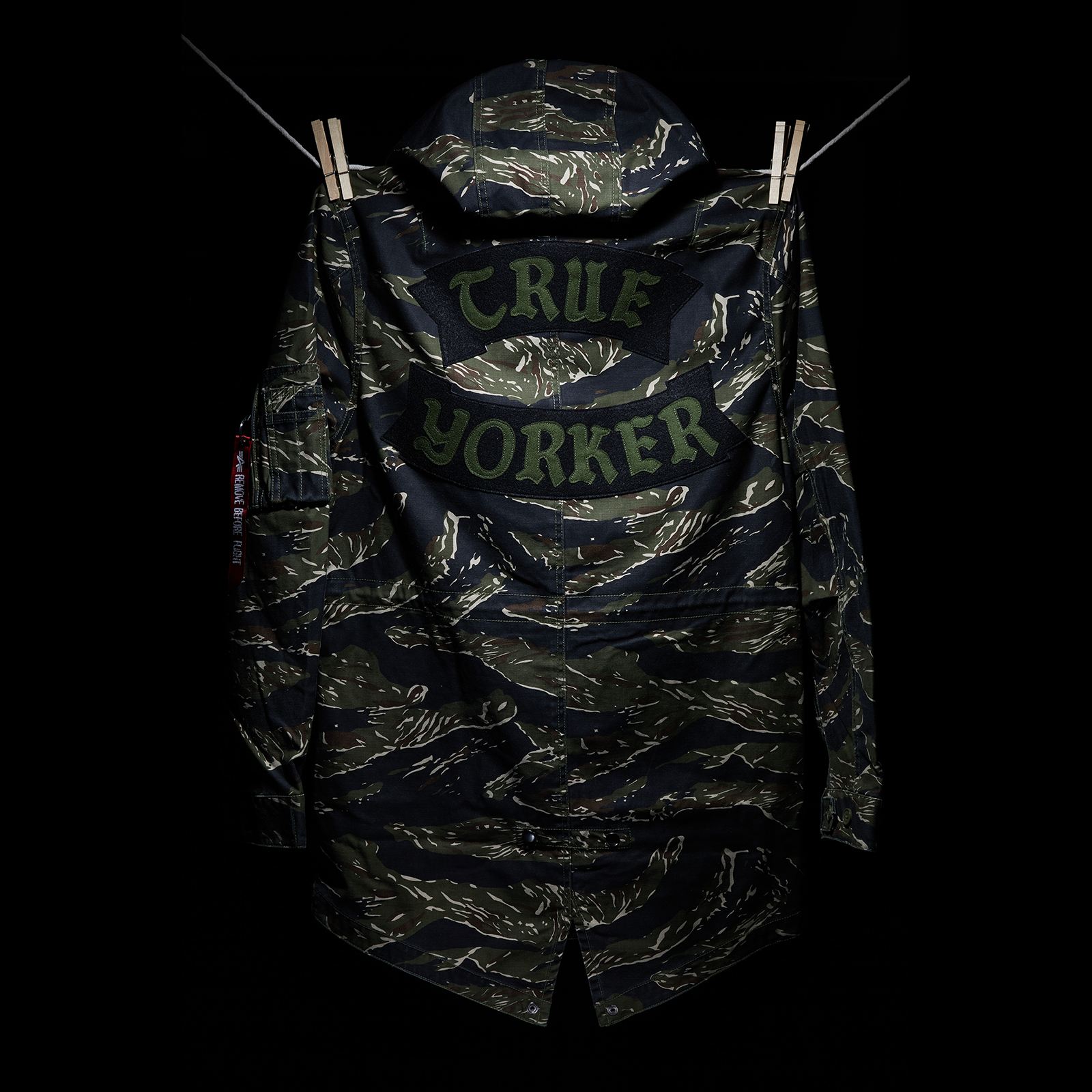 ROCK STEADY - TIGER CAMO / BLACK M59 HOODED FISHTAIL PARKA
